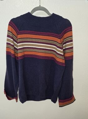 Democracy Navy Knit Crewneck Sweater